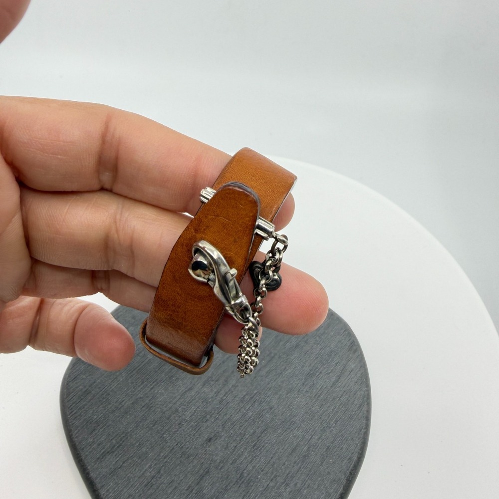 Brown Leather Grunge Charm Bracelet Gothic Chunky Festival Y2K Boho Jewelry - Picture 11 of 13